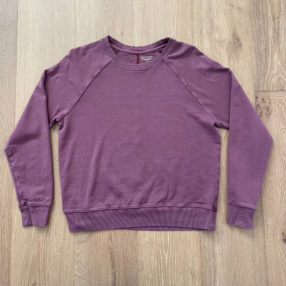 Athleta Sweatshirt Women Small Sundown Antique Burgundy Plum 405162-11 - Picture 4 of 12